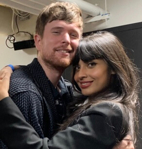 Jameela Jamil with her boyfriend James